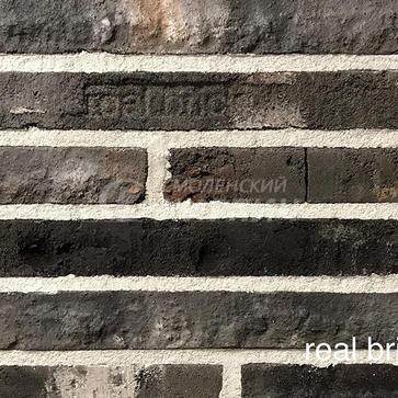 Кирпич ручной формовки Real Brick КР/0,5ПФ РИГЕЛЬ antic 13 antic глина античная графитовая (1)