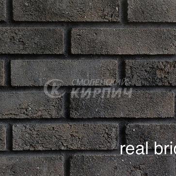 Минеральная плитка Плитка Коллекция II RB 2-09 Чёрный магнезит Real Brick (1)